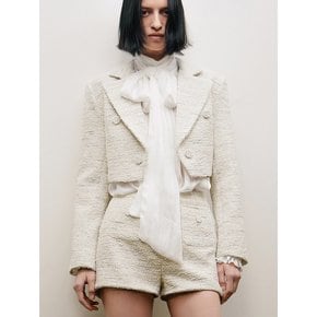 Boucle Tweed Cropped Spencer Jacket[White(WOMAN)]_UTO-FB08