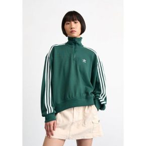 4953019 adidas ADICOLOR 1/2 ZIP CREW - Sweatshirt mineral green 101219089