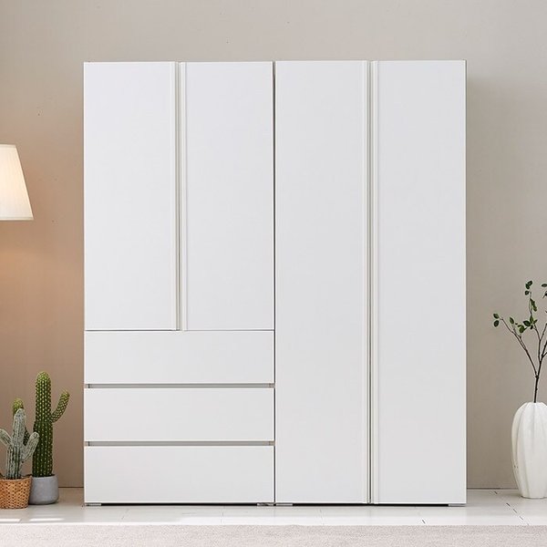 [보루네오] 아르메 시그니아 LPM 키큰장 1600 3단서랍 옷장 세트 (수도권무배)