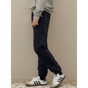 Banding logo sweat jogger pants - Navy