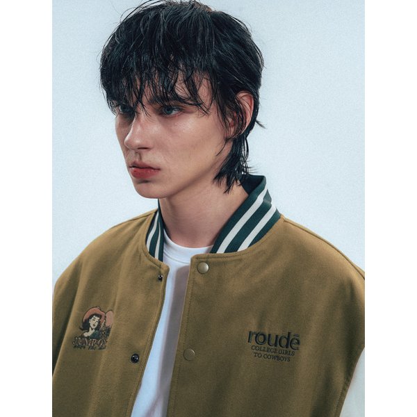 Cowboy Varsity Jacket_Peanut