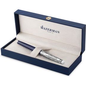 독일 워터맨 만년필 1819282 Waterman Hemisphere Fountain Pen Metal and Blue Paint Chiselled