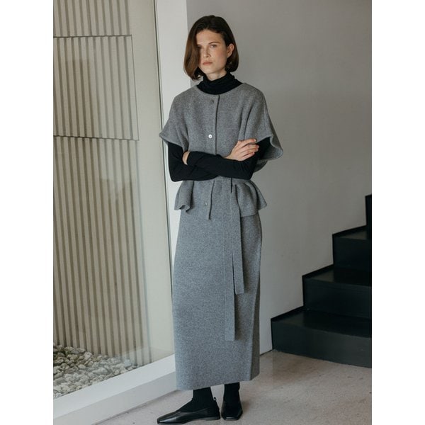 로렌느 셋업 벨트 울 니트 TOP (2colors)