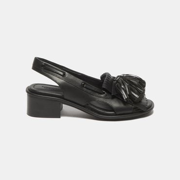 슈콤마보니 Pompom heel sandal(black) DG2AM25010BLK
