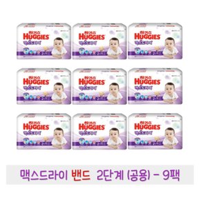 하기스 맥스드라이 밴드 2단계 (공용) 52매 9팩