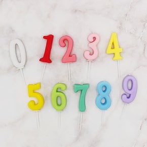 숫자초 1번 1개 숫자모양초 생일초 파티초 pvc개별포장