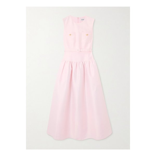 태피터 미디 드레스 핑크 46376663162843093