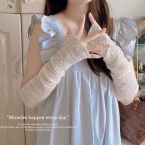 시스루 팔 토시 레이스 여자 망사 플라워 여름 등산 골프 러닝 자전거 스포츠 자외선차단