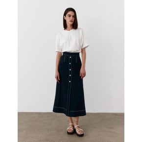 TWR STITCH BUTTON SKIRT_ 2 COLORS