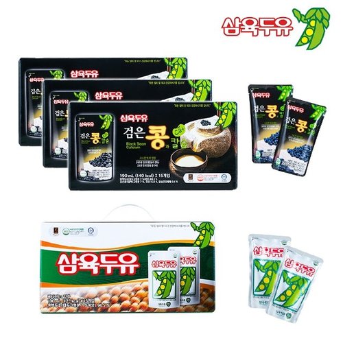 검은콩과 칼슘 60팩+삼육20팩, 총80팩
