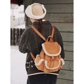 TALVI SHEARLING BACKPACK (CAMEL)