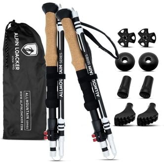  독일 컴퍼델 등산스틱 1819259 Alpin Loacker PRO Series Hiking Poles Adjustable Folding Tele