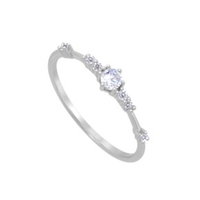 [핸드메이드선물포장/925실버 반지] Sweetie Reve Ring / 큐빅반지+선물포장