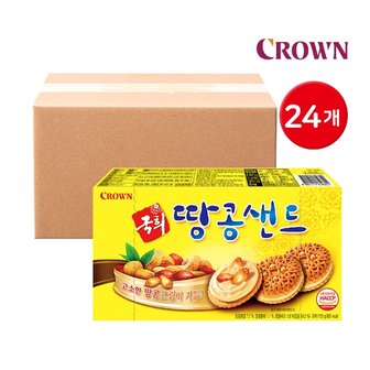 크라운 국희 땅콩샌드 155g 24개