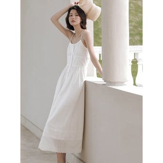 랭썬 (예약배송 7/19)LS punching lace slip dress_white