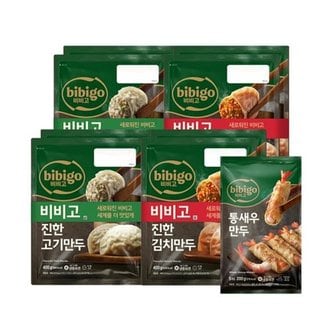 CJ제일제당 비비고 진한고기만두400gx4봉+진한김치만두400gx4봉+통새우만두 200g