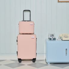 캐리어 젤로 프레임 기내용 캐리어 20인치 미니백세트 핑크