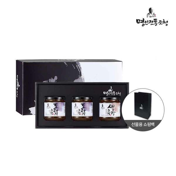 강봉석 식품 명인 조청세트 (도라지조청 310g x 2병 + 생강조청 310g x 1병, 총 3병)