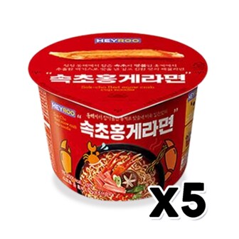  속초홍게라면 115g 얼큰매운해물맛 x 5개