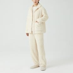 여 극세사 플랫 카라 파자마 셔츠(IVORY / BLUE / PINK / BROWN / GREY)