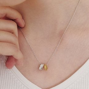 [Premium Plating] 아이스블록 AB(C) 듀얼링크 목걸이 HL2N65237CB450