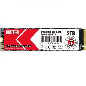 WINTEN M.2 SSD 2TB M.2 2280 PCIe Gen4x4 NVMe PS5 3D NAND M Key m2 SSD WT44-SSD-2TB 6138