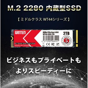 WINTEN M.2 SSD 2TB M.2 2280 PCIe Gen4x4 NVMe PS5 3D NAND M Key m2 SSD WT44-SSD-2TB 6138