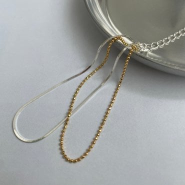 서림아트 [Line Art] Two-Tone Layered Bracelet