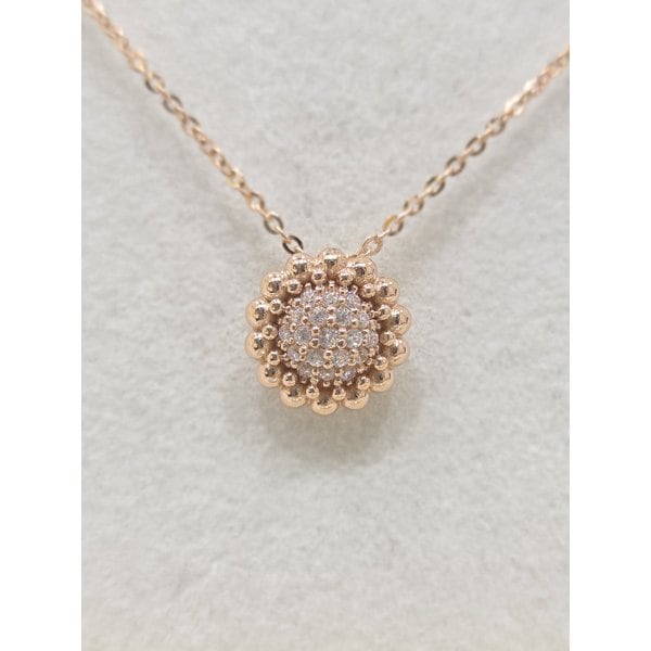 [파주점] [루벨P] 화이트큐빅 볼(Ball) 목걸이 PG 14k 250100426