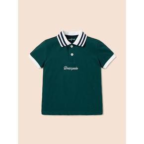 *시즌오프30%*[BEANPOLE KIDS] 로고자수 피케 티셔츠  그린 (BI4342U13M)