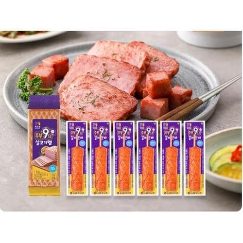[목우촌] 주부9단 살코기햄 1KG + 갈비맛바 70G 6개(420G)(1)
