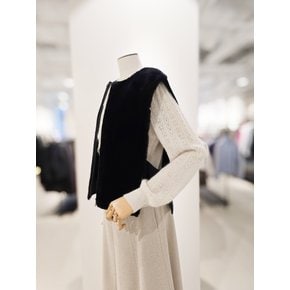 [파주점] [더아이잗컬렉션]라운드 퍼 베스트 집업 CPBA1VT311