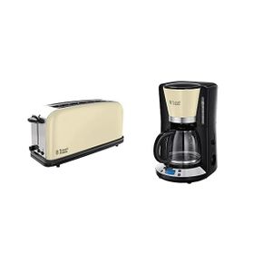 독일 러셀홉스 토스터기 1329013 Russell Hobbs Colours 디지털 Coffee 머신 Cream 1.25 L G라스