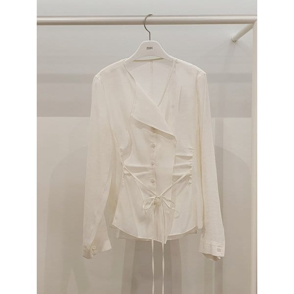 [파주점] 쥬크 주크 브이넥 사이드셔링 블라우스​ V262MSC951