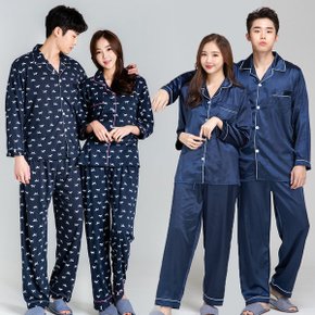 신상 커플 잠옷 세트 여성 원피스 면 바지 홈웨어