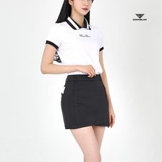 [국내제작]여자골프웨어배색라인카라반팔티셔츠/DBSSTWH2501-1W SS -WHITE