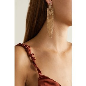 Alphabet Rhodium-plated Crystal Single Earring 골드