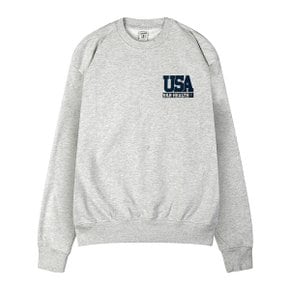 CR883HG HEATHER 팀 USA 크루넥 맨투맨