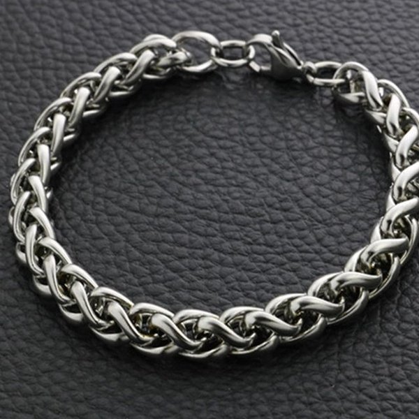 써지컬스틸 용골체인 남녀공용 팔찌(10mm) (WFHN6MP)