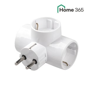 Home365 홈365 국산 T자 3구 멀티탭 / 16A 선없는 멀티탭