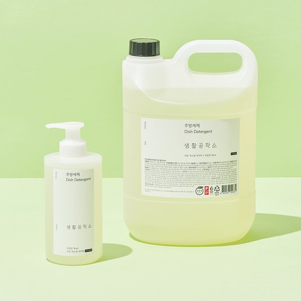 [EVENT] 대용량 주방세제 4L (+500ml 증정) / (바질/자몽/쌀뜨물향 택1)