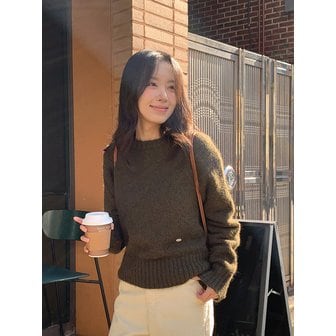 엠엠엠엠 브러시 울헤어리 니트_MOSS KHAKI