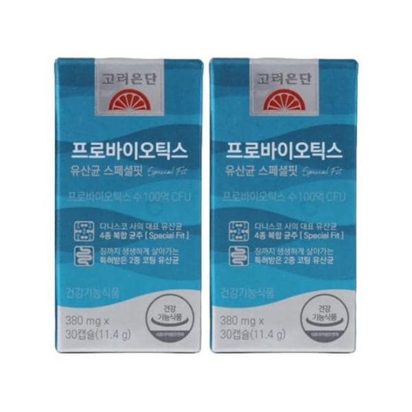 [고려은단] 프로바이오틱스 유산균 스페셜핏 100억 유산균380mgX 30캡슐 2개 /SJ (S36939345)