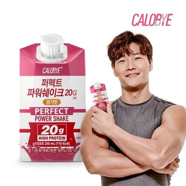 칼로바이 퍼펙트 파워쉐이크 20g 딸기맛 프로틴 음료 250ml x 24개입