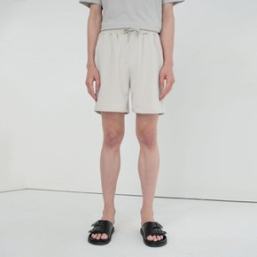 STRING SWEAT SHORTS_LIGHT BEIGE