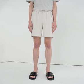 STRING SWEAT SHORTS_LIGHT BEIGE