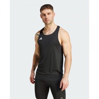 아디다스 4772388 Adidas Adizero Essentials Running Singlet Mens - Black 88924141