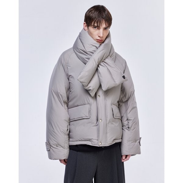 [파주점] 지제로 팬서 카라넥 다운 점퍼 (머플러 세트) SG6JP801GY