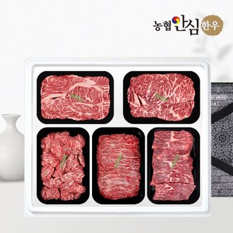 농협안심한우 [냉장] 1등급 한우 선물세트 구이정육3호 2kg (등/채/국/불/장)