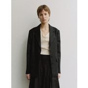 TIS LINEN TAILORED SINGLE BLAZER_BLACK